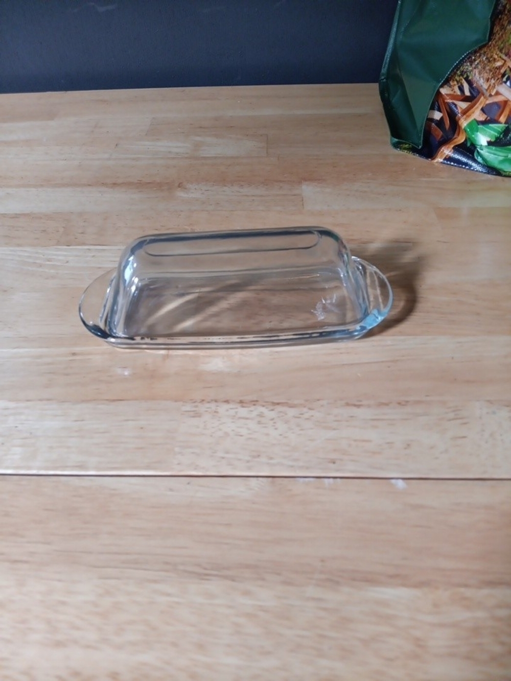 Glass Covered Butter Dish - Clear